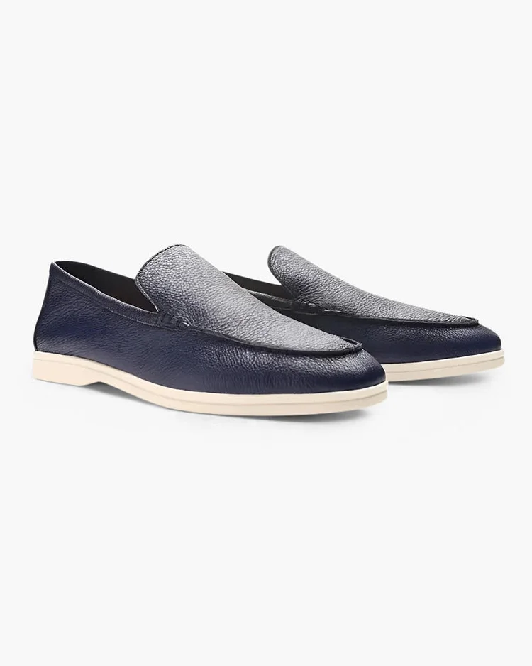 Old Money Cowhide Leather Loafers QueenFunky