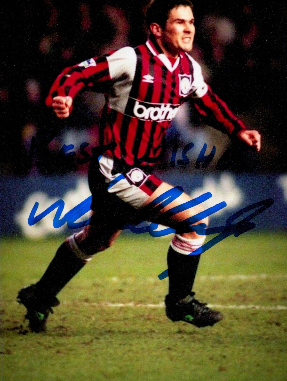 Nigel Clough Hand Signed 6x4 Photo Poster painting Manchester City Burton Albion Autograph + COA