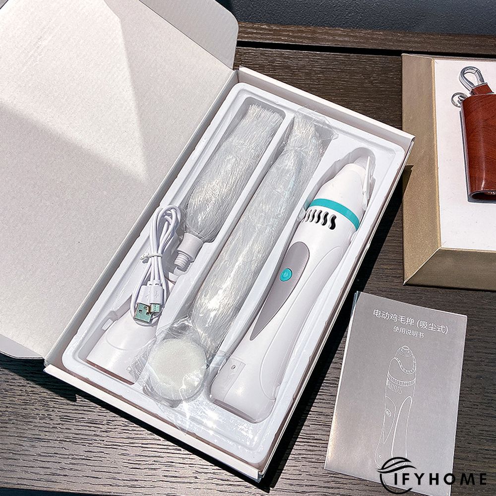 Electric Spin Duster, 360° Spin Dust Duster, USB Rechargeable Dirt Brush Dust with Extendable Pole for Furniture | IFYHOME