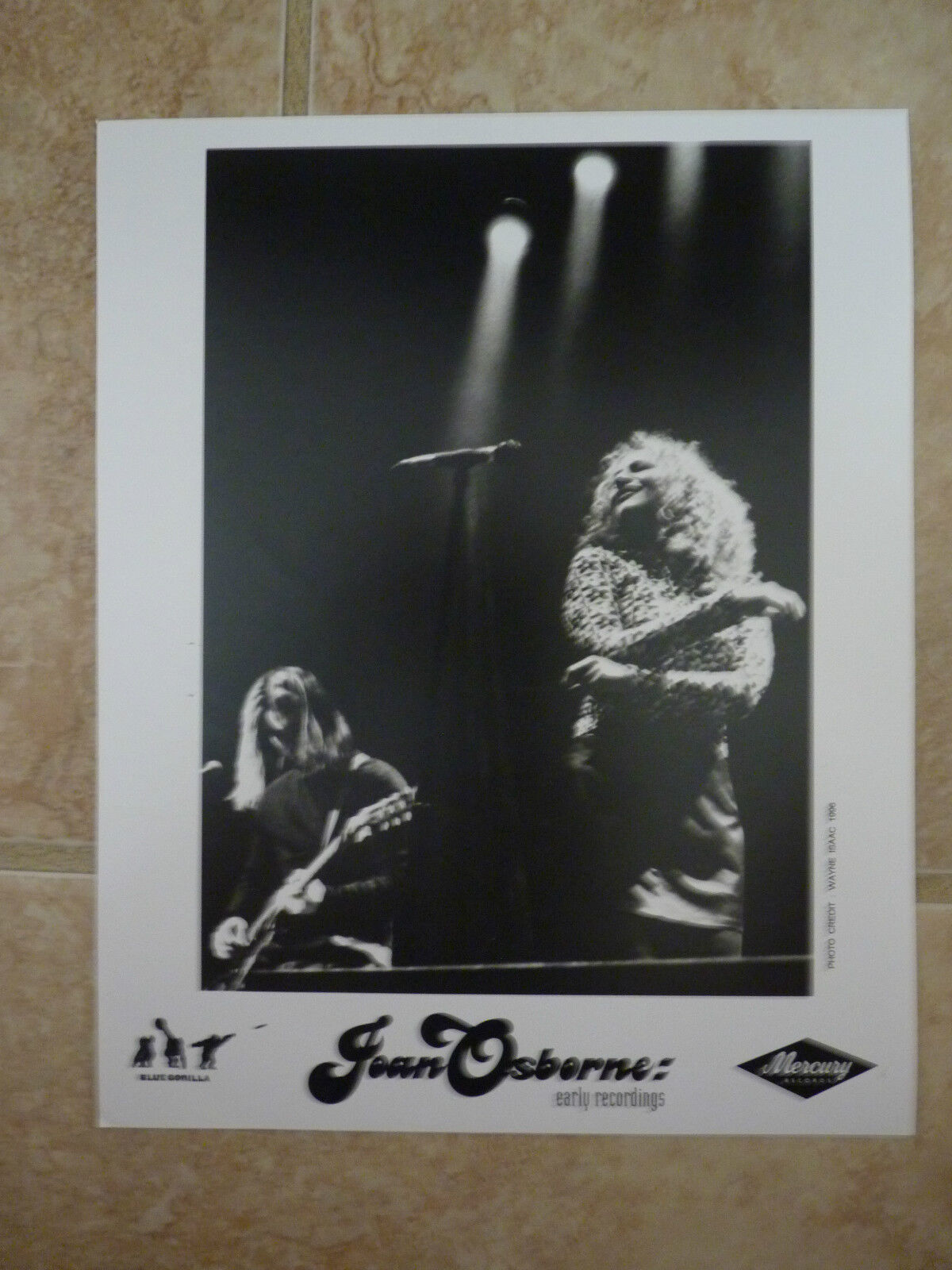 Joan Osborne B&W 8x10 Photo Poster painting Music Promo