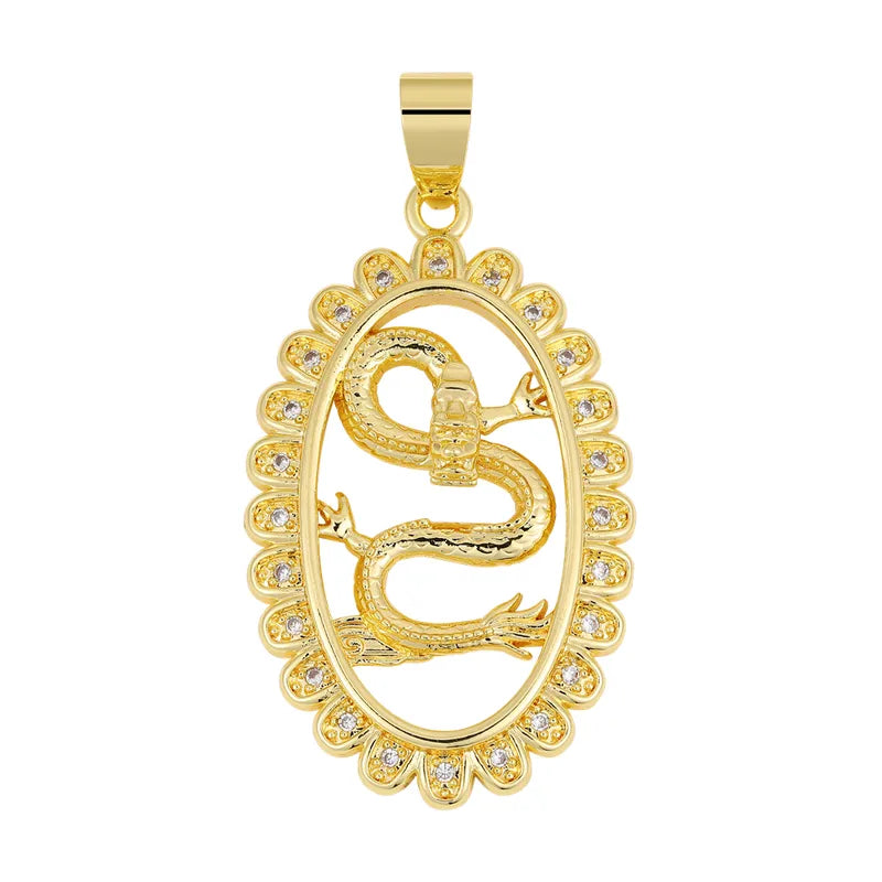 1 Piece 18.5*13.3MM Copper Zircon Geometric Heart Shape Flower Polished Pendant Jewelry Accessories