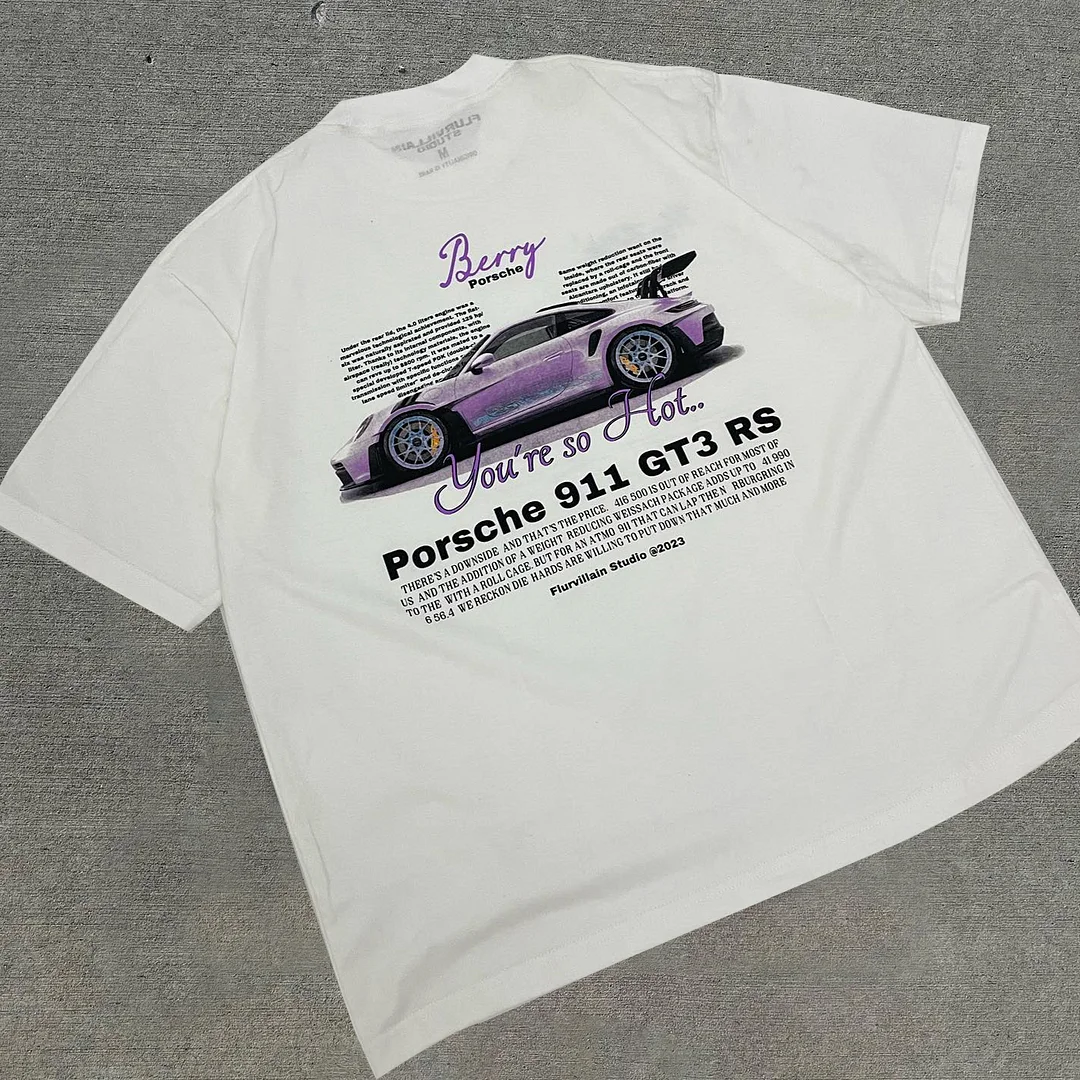 Unisex Vintage Fashion Print Oversized T-Shirt
