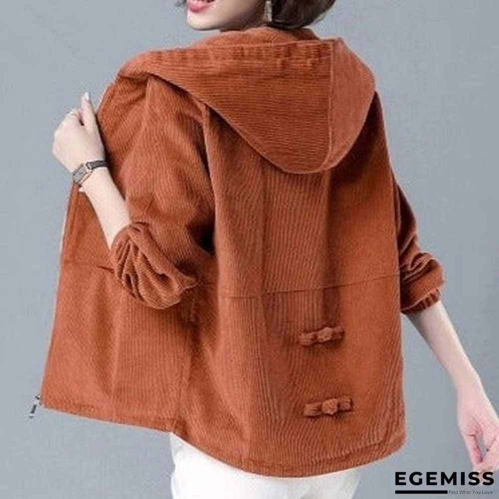 Autumn Winter Loose Short Jacket Casual Corduroy Jacket Women | EGEMISS