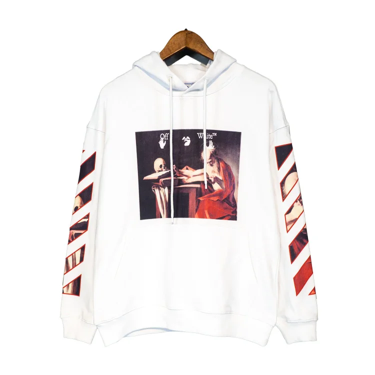 Off White Hoodie Autumn and Winter Hooded Sweater for Men and Women