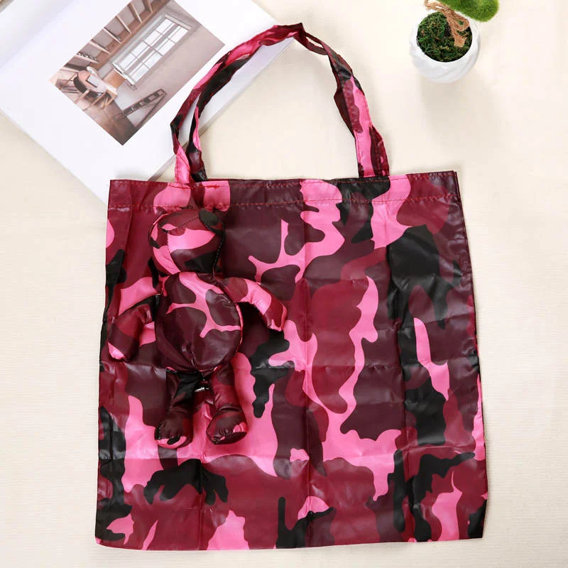 Cotton filling ECO Polyester Tote bags Reusable grocery High capacity foldable green Shopping Bag