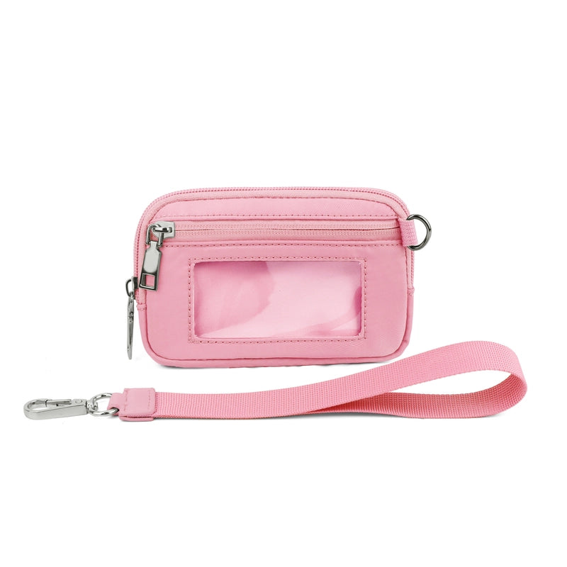 In Stock Hot Lulu Same Transparent PVC Card Bag Wrist Bag Portable Bank Card Change Purse