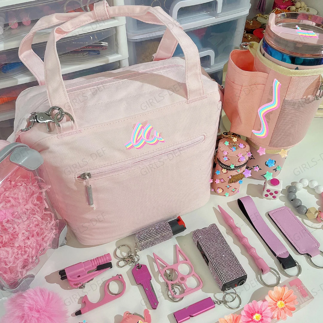 (NEW) ST@NL3Y Tote Bag and C@rry-All Self Defense Keychain with Tumbler