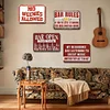 4PCS Beer Warning - Metal Tin Signs Set(8*12Inch/12*16Inch) - Bar
