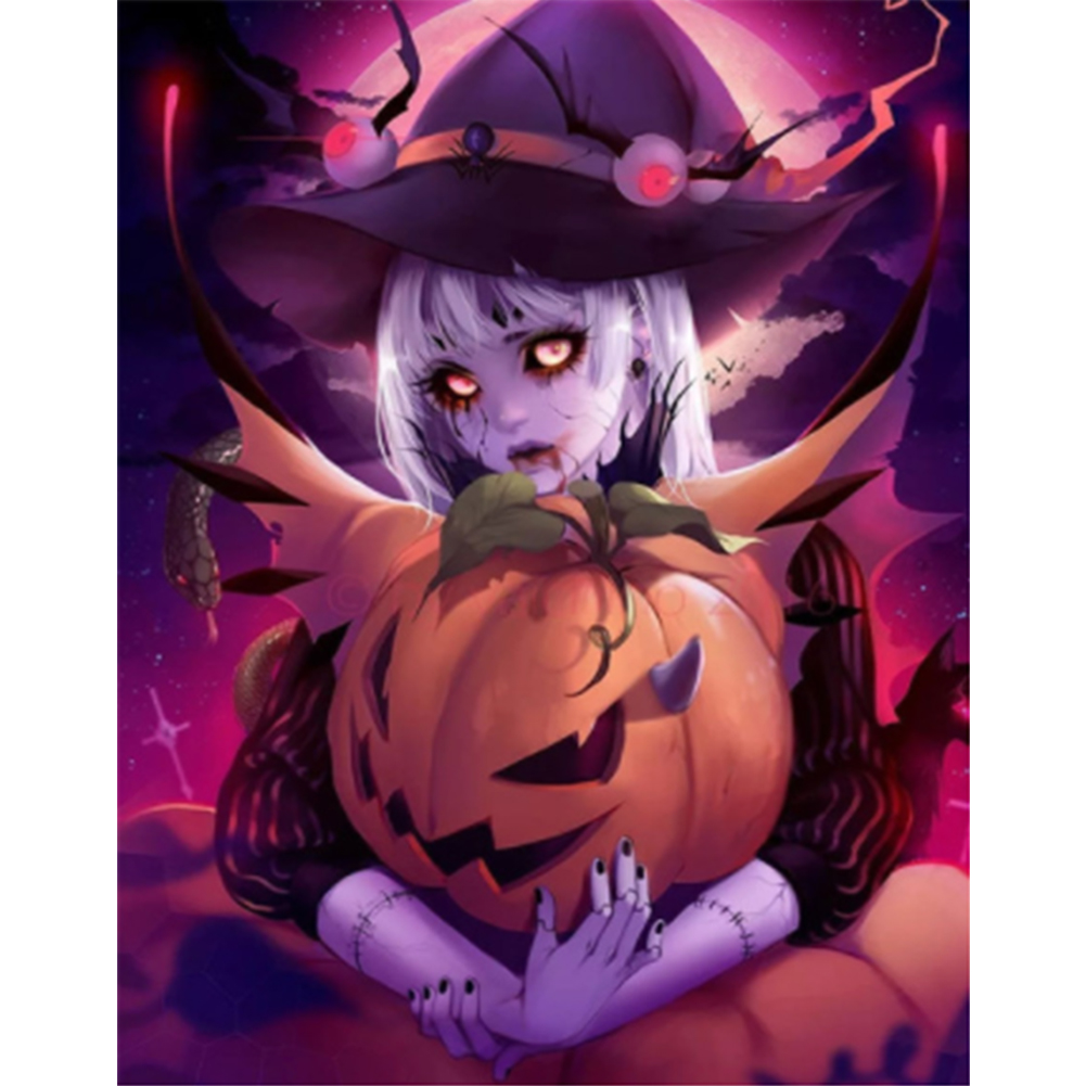 

Halloween Witch - 11CT Stamped Cross Stitch - 40*50CM, 501 Original