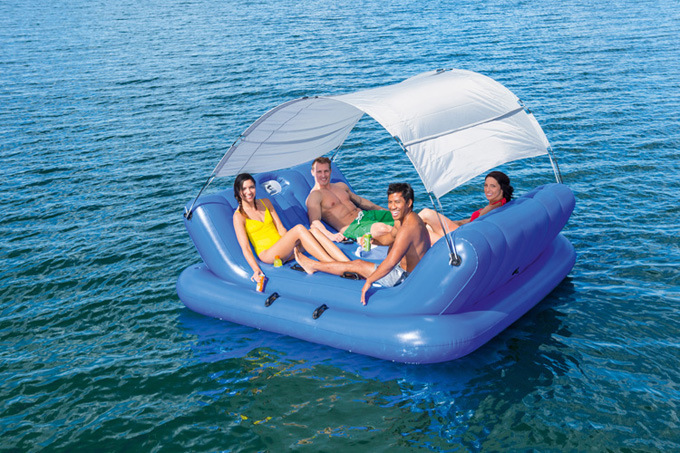 Giant Inflatable Floating Row Floating Bed Tent Inflatable Pontoon ...