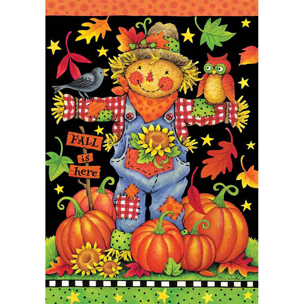 

30*40CM - Round Drill Diamond Painting - Scarecrow, 501 Original