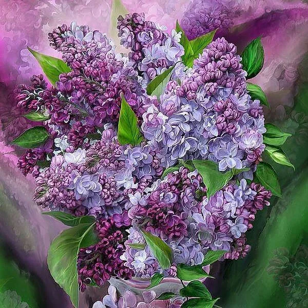 Flower Violet Paint By Numbers Kits UK For Adult RSB8261