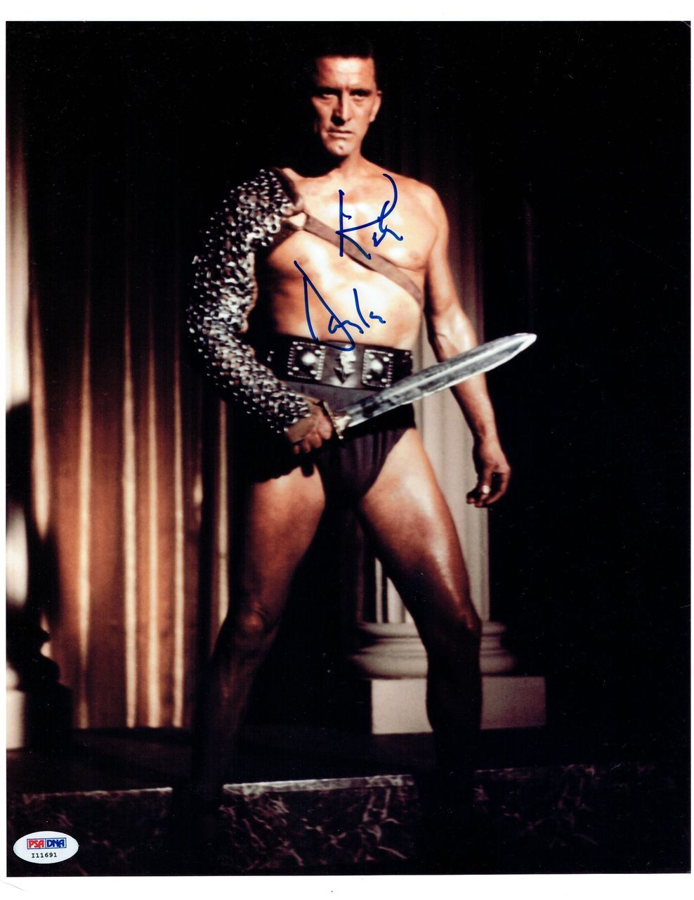 Kirk Douglas Signed Spartacus Authentic Autographed 11x14 Photo Poster painting PSA/DNA #I11691