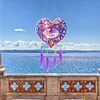 (US Only)Feather Wind Chime Theme 2D/Flat DIY Hanging Diamond Art Eye Pendant Decor