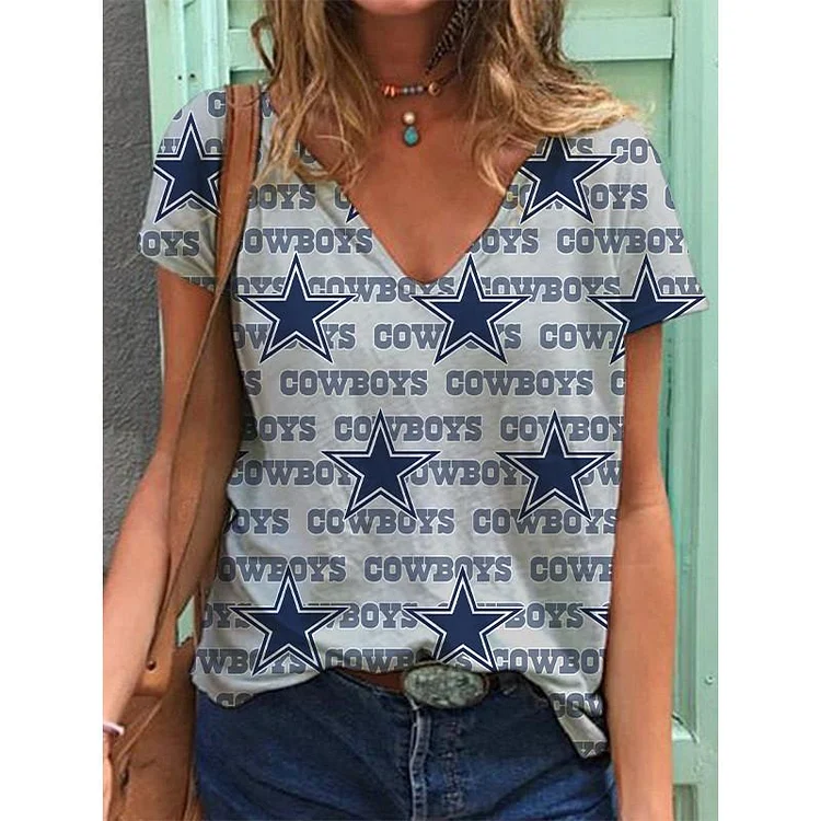 Dallas Cowboys Lightweight Short Sleeve V-Neck T-Shirt