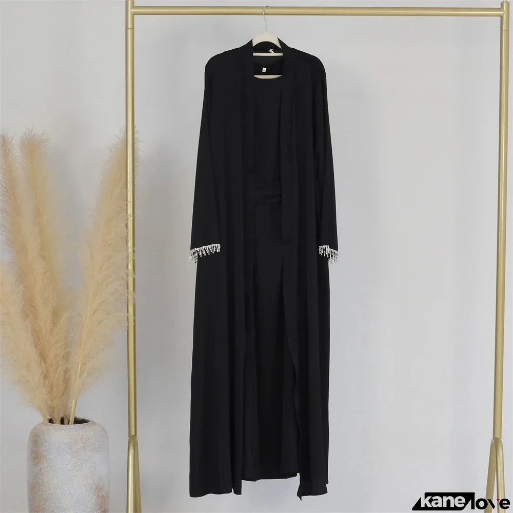 Women's Arabian Polyester Full Sleeves Solid Pattern Casual Abaya