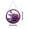 (Upgrade Size)DIY Double Sided Effect Diamond Painting Hanging Pendant Kit (Dragonfly Flower)
