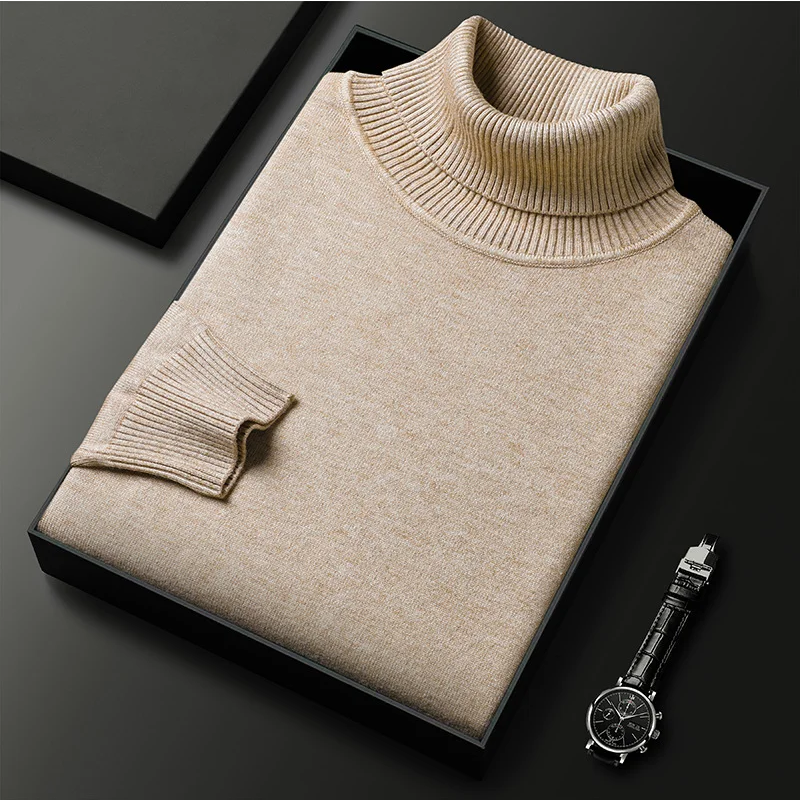 Men's Slim Fit Turtleneck Fleece Sweater 