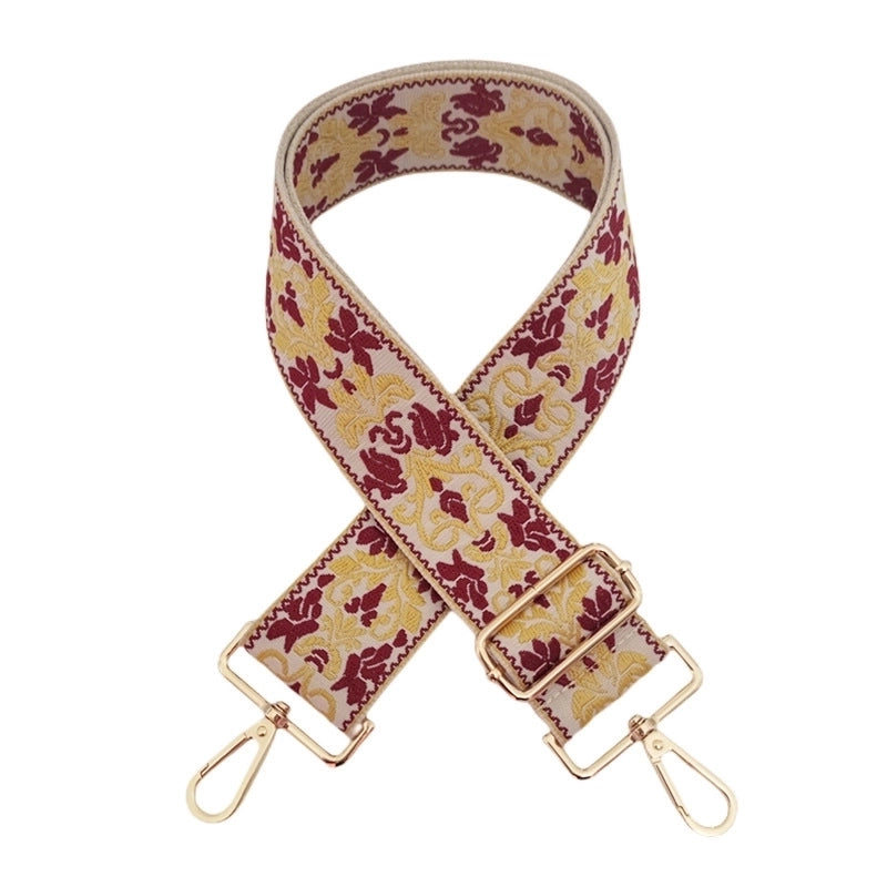 New Thick Color Ethnic Style Jacquard Wide Shoulder Strap Single Shoulder Crossbody Women Bag Accessories Long Strap Replacement Bag Strap