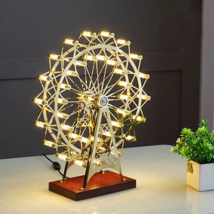 Retro Ferris Wheel Table Lamp-Rotatable Bluetooth Speaker - Appledas