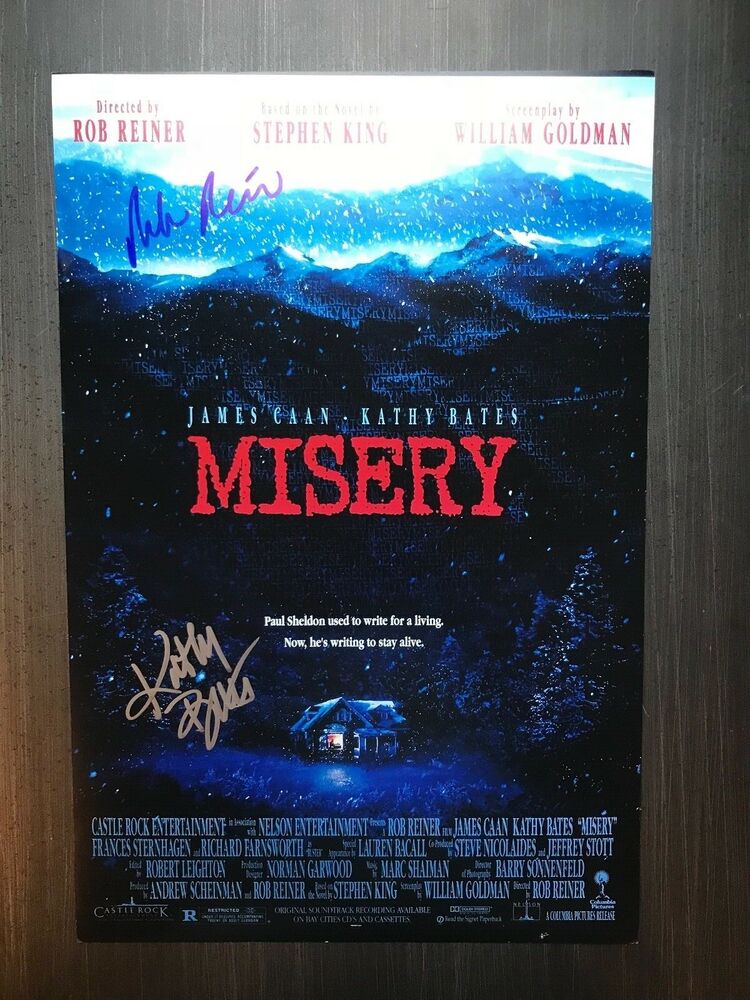 * MISERY * signed 12x18 Photo Poster painting poster * KATHY BATES & ROB REINER * PROOF * 2