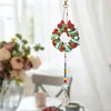 2pcs/set DIY Diamond Drawing Suncatcher Hanging Ornament Kit (Wreath Xmas Tree)