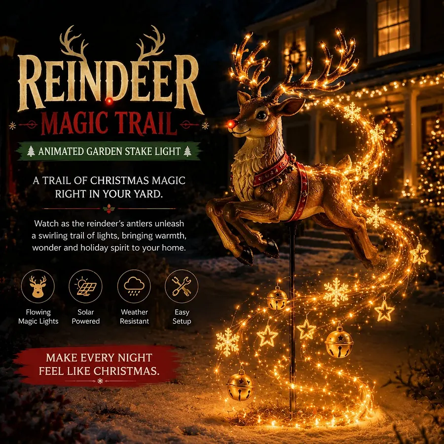 Reindeer Magic Trail Christmas garden light