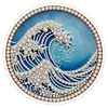 DIY Pearl Painting Art Kit,Round Dust-proof Outer Frame with Tassel Hanging Kit