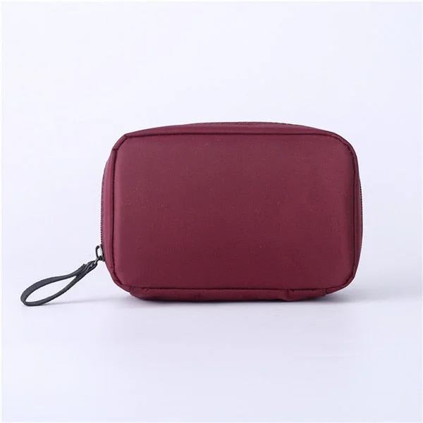 PURDORED 1 Pc Solid Makeup Bag Women Cosmetic Bag Travel Makeup Organizer Bag Toiletry Bag Makeup Case Neceser Mujer