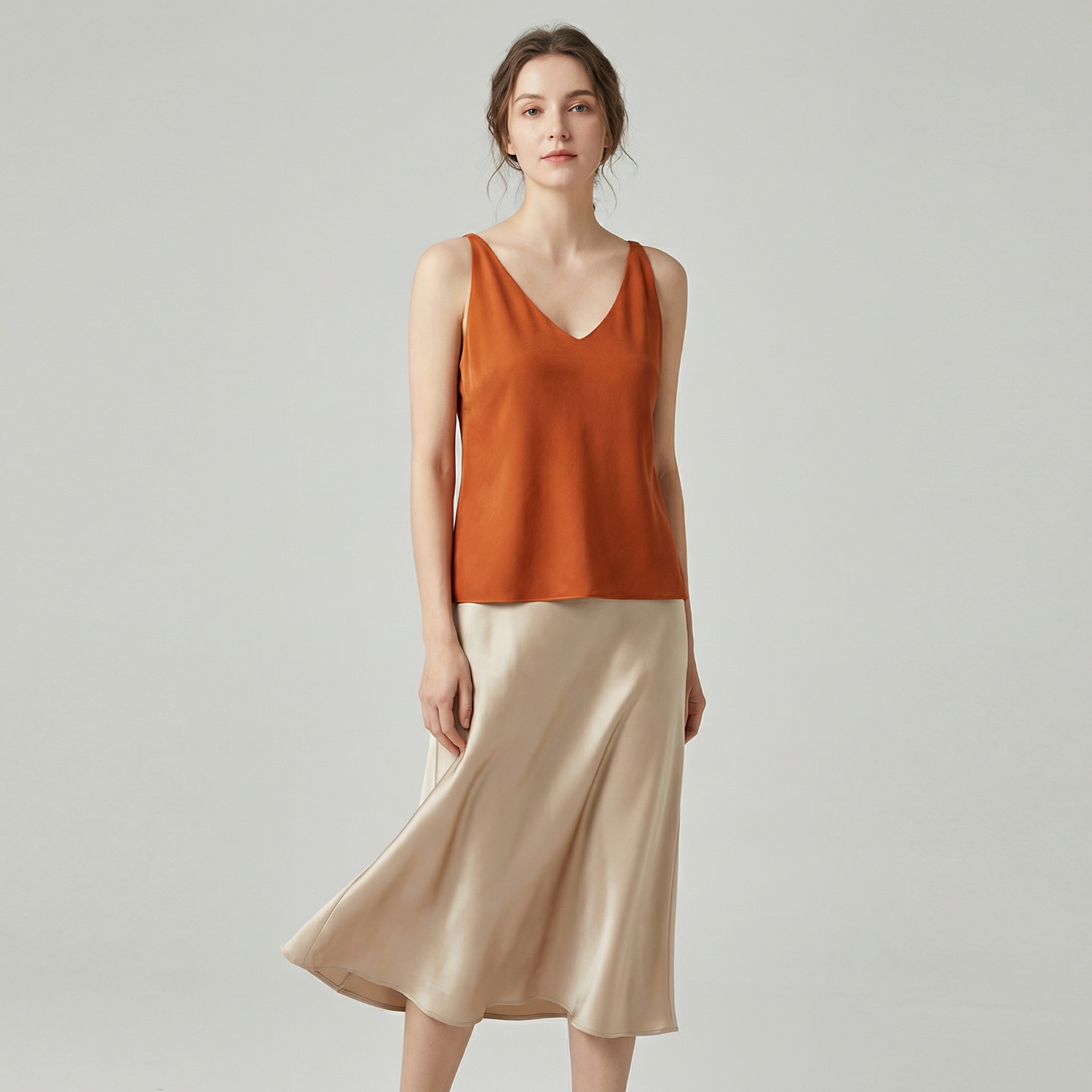 100% Mulberry Silk Camisole V Neck REAL SILK LIFE