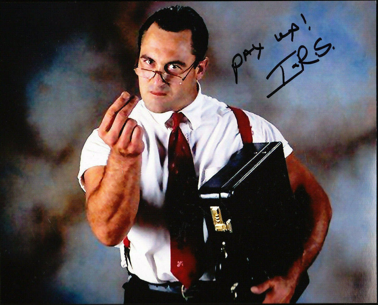 IRS Irwin Schyster AUTOGRAPH Signed 8x10 Photo Poster painting Mike Rotunda WWE WCW PAY UP COA