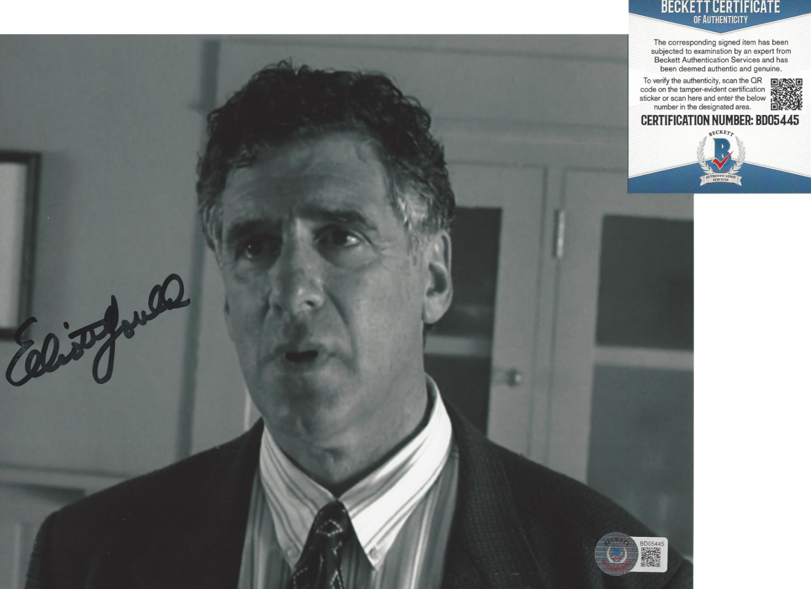 ELLIOTT GOULD SIGNED 'AMERICAN HISTORY X' 8x10 MOVIE Photo Poster painting ACTOR BECKETT COA BAS