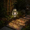 Solar Lantern Outdoor Garden Hanging Light Iron Hollow Design