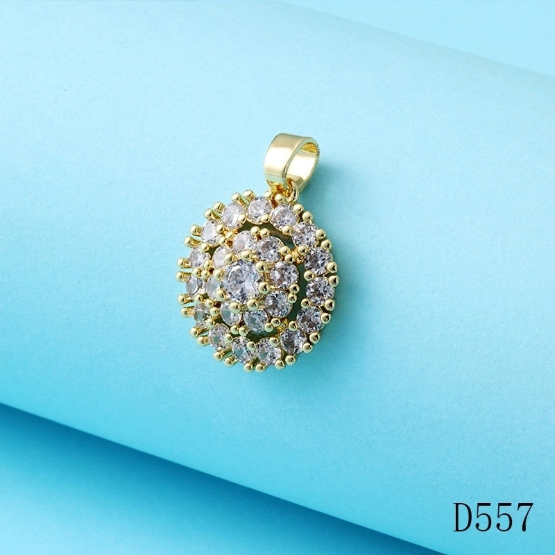 1 Piece Copper Fruit Bow Knot Pendant