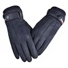 Suede Men Guantes Gloves Winter Touch Screen Keep Warm Windproof Driving Thick Cashmere Anti Slip Outdoor Male Leather by Inlyline