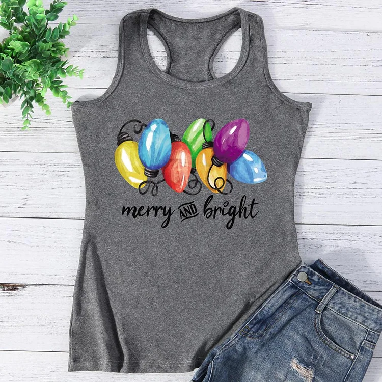 Merry & Bright Christmas Vest Top-Annaletters