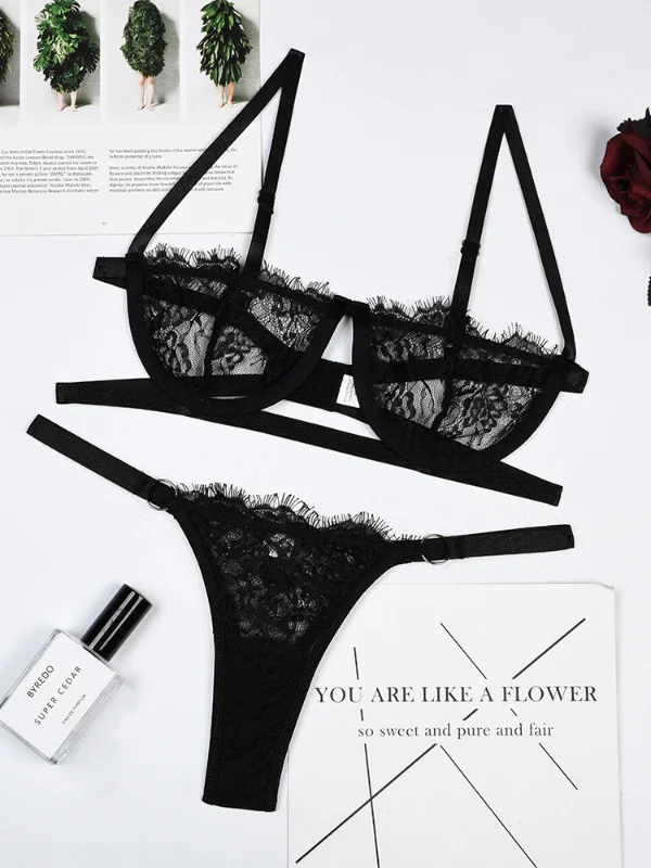 Sexy Lace Mesh Romantic Lingerie Sets