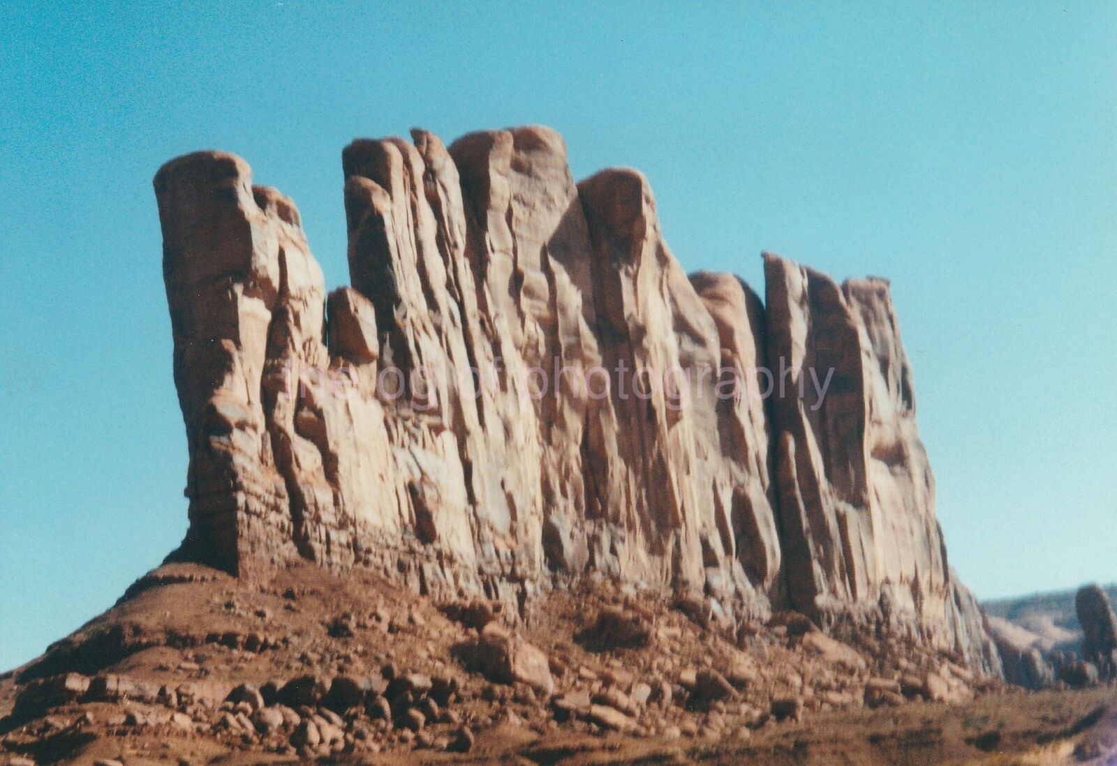 Navajo Land FOUND Photo Poster painting ColorOriginal ANCIENT BUTTE 811 26 ZZ