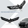 Kspeed Front Bumper Upper Grille for 2014 2015 2016 Toyota Corolla S,ABS Gloss Black Upper Grill Replace for 5310002570 TO1200365