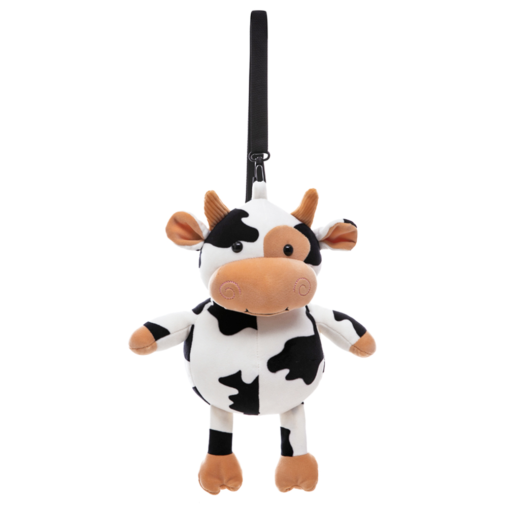 

Cute Plush Cow Doll Crossbody Bag Women Lovely Chest Purse Shoulder Handbag, 501 Original