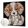 uk.everydayedeals DIY Pearl Painting With Frame - Handmade Self-Adhesive Pearls - Puppy(30*30cm)
