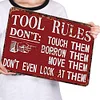 Tool Rules - Metal Tin Signs(8*12Inch/12*16Inch) - Garage