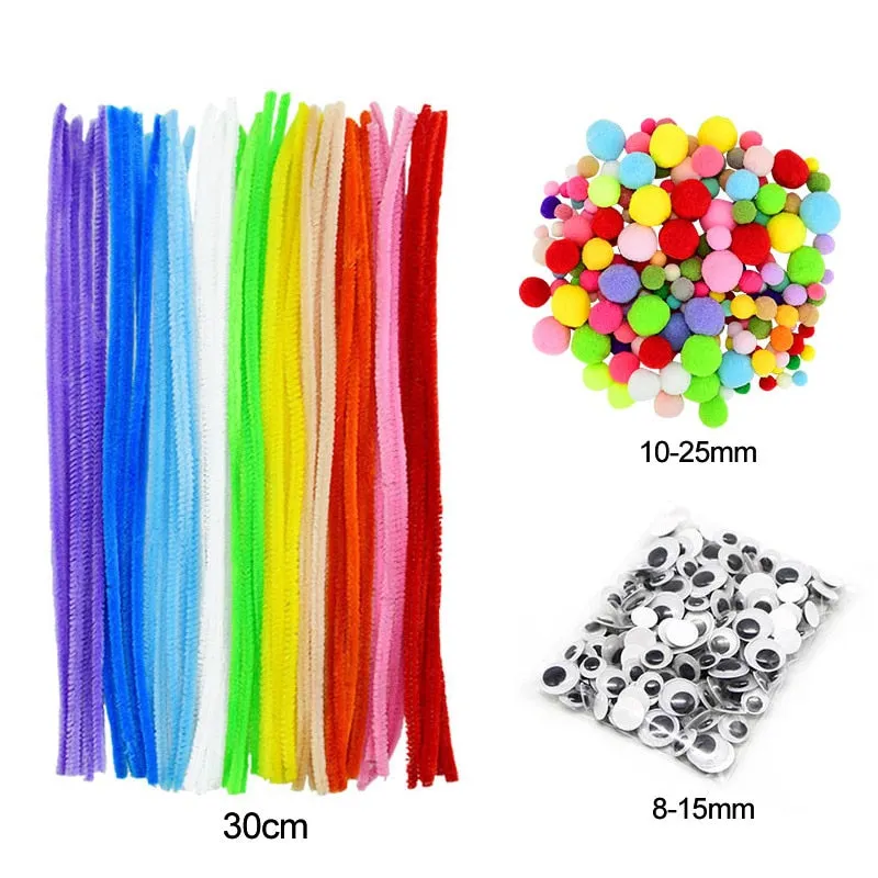 1Set 30cm Chenille Stems Pipe Cleaners Kids Plush Educational Toys Handmade DIY Crafts Children Gifts Birthday Party Decoration