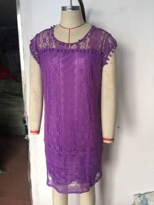 Round Neck Patchwork Lace Casual Dress