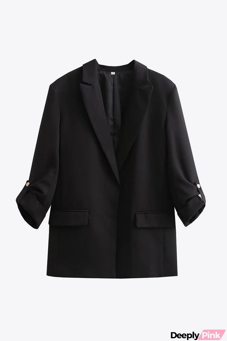 Lapel Collar Longline Blazer