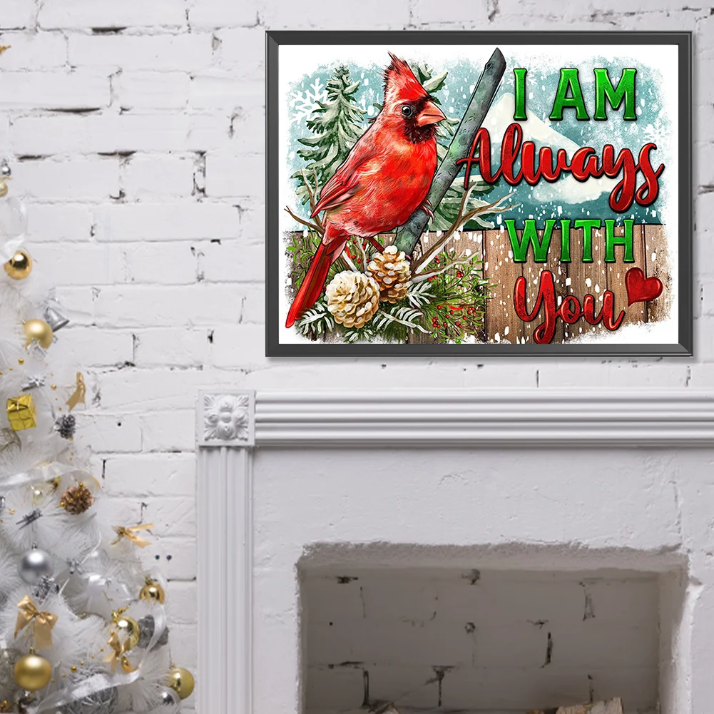Diamond Painting - Full Round Drill - Christmas Cardinal(Canvas|40*30cm)