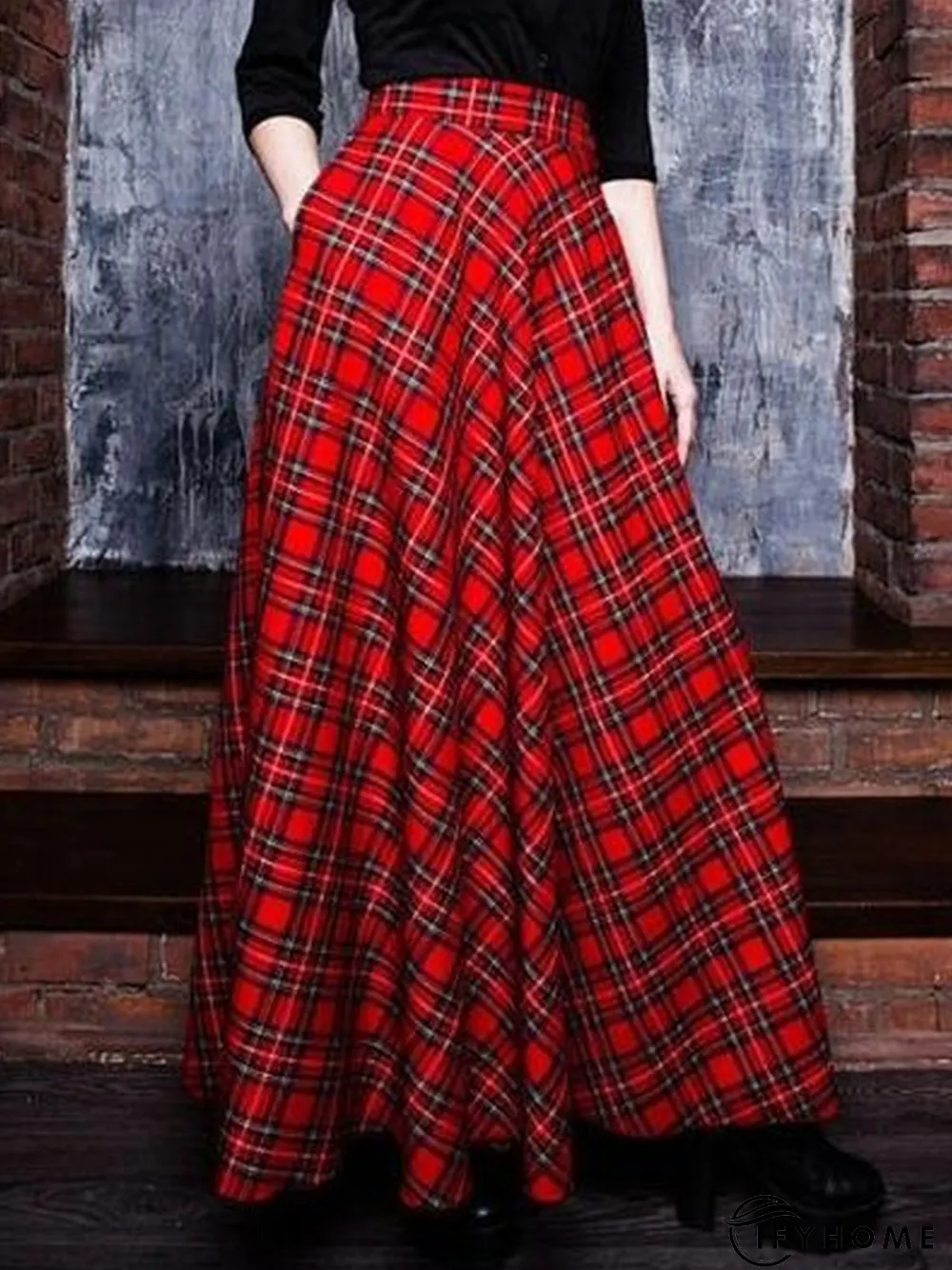 Vintage Checkered/plaid Skirt | IFYHOME