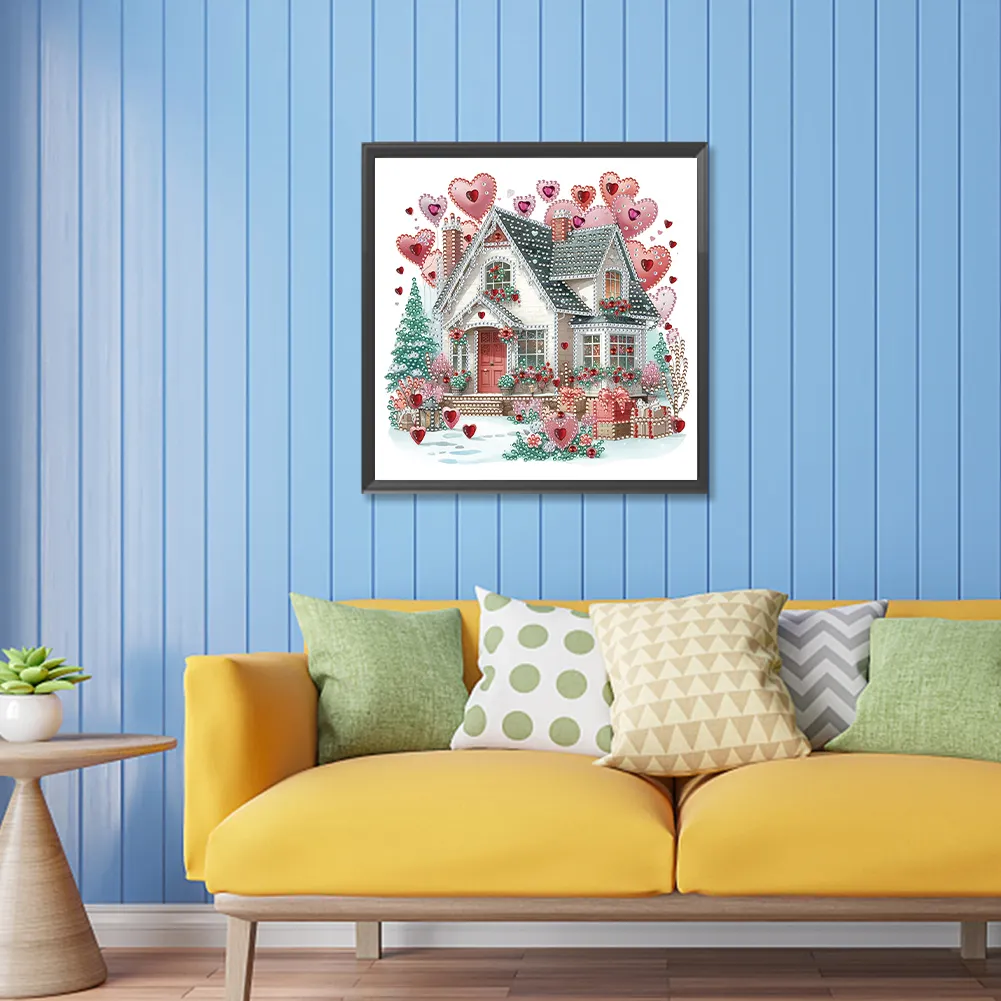 Diamond Painting - Partial Special Shaped Drill - Love House(Canvas|30*30cm)