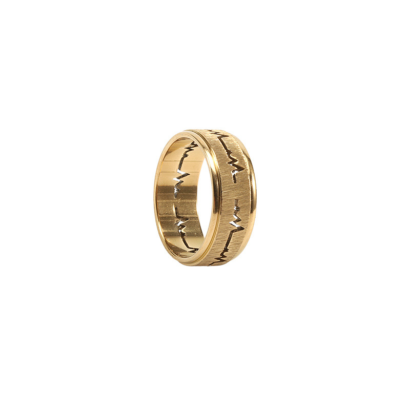 Gold Plated Frosted Skeleton Ring