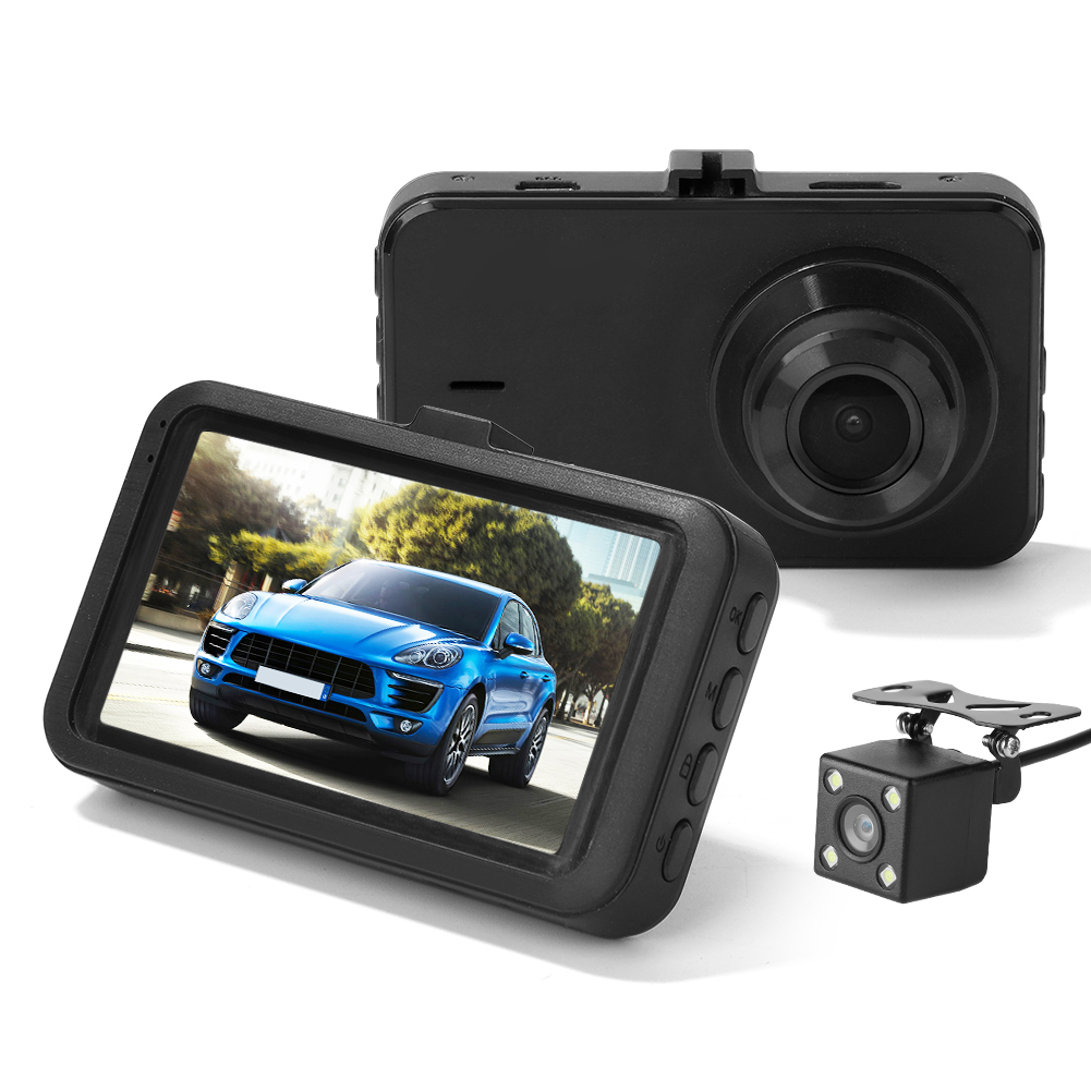 

1080P HD Dash Cam 3 inch IPS Display Zinc Alloy Housing Driving Recorder, Double recording, 501 Original